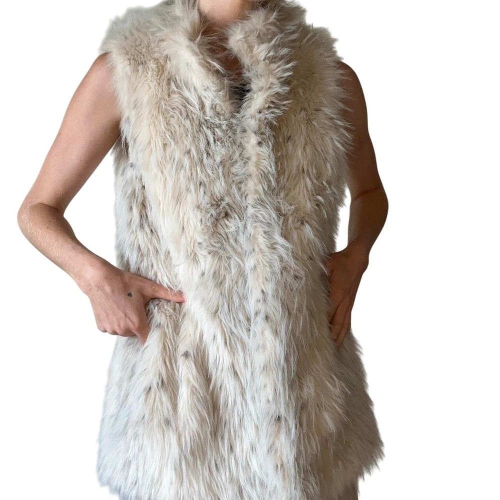 RACHEL ZOE Faux Fur Vest, Size 2X
